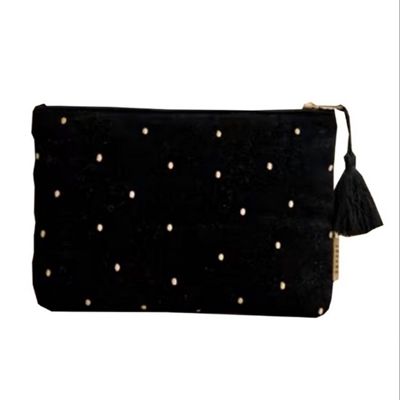 Sezane Handbags - ✨HP✨ SEZANE NWOT Velvet Cosmetic Pouch Clutch Black